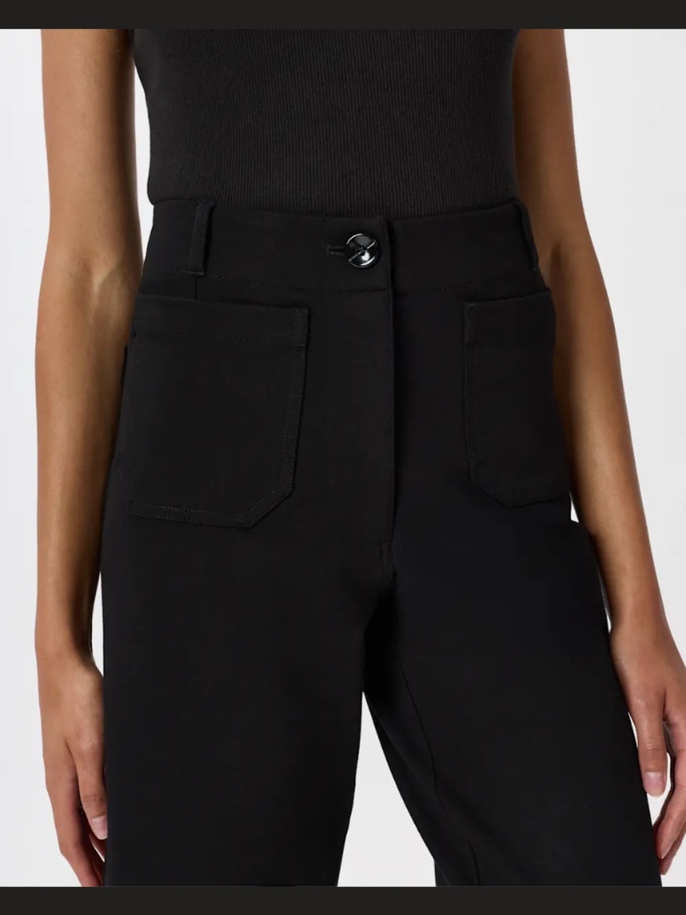 Quince Black Ultra-Stretch Ponte Wide-Leg Pants 12